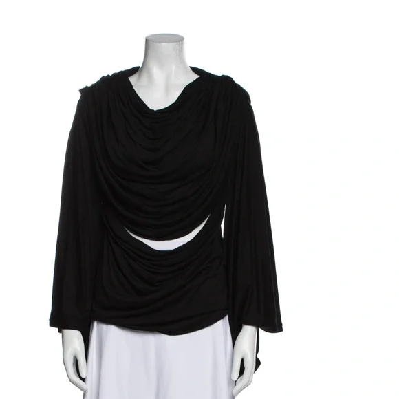 新品deres bottle neck drape blouse deres bottle neck drape blouse - メルカリ